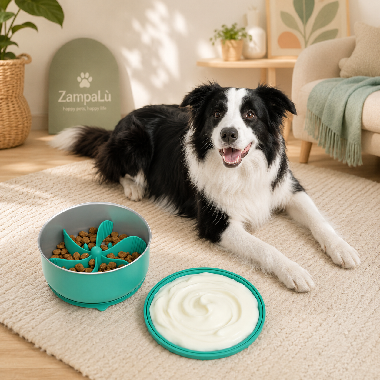 CalmBowl 4-in-1 — Ciotola Slow Feeder per Cani con Lick Mat